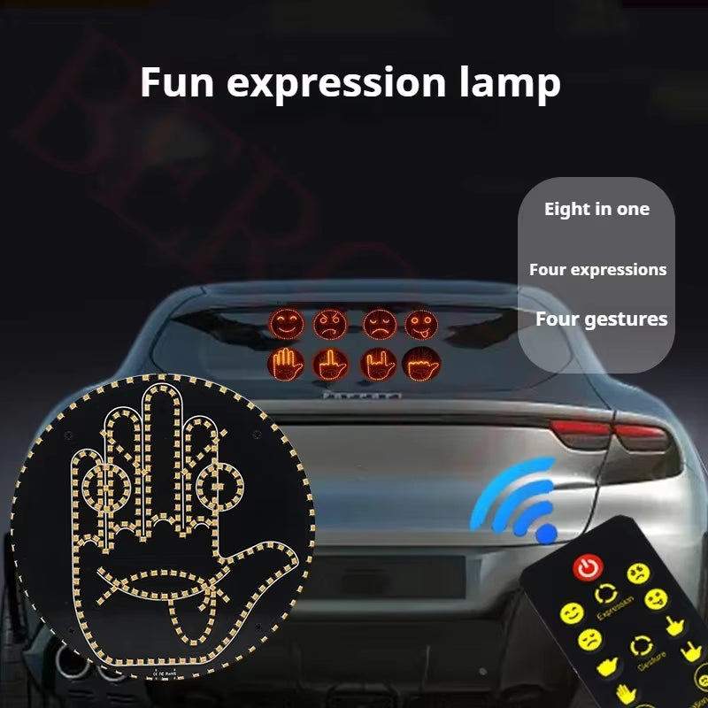 🖐️💡 Luz LED Gestual para Auto — Control Remoto | Señal de Mano “Middle Finger” / Expresión con Dedo  Transforma la comunicación en tu coche con estilo y humor.