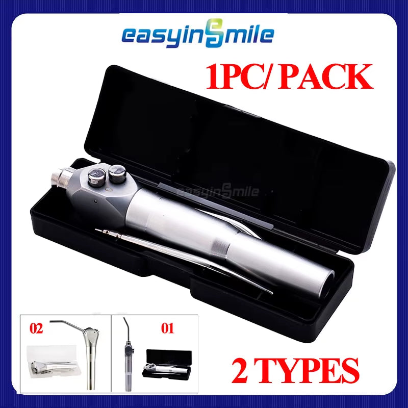 Jeringa Dental de 3 vías, jeringa recta Triple de aire y agua con dos boquillas, tubo de puntas para silla de unidad Dental.