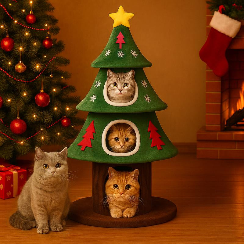 Arbol de navidad para gatitos.