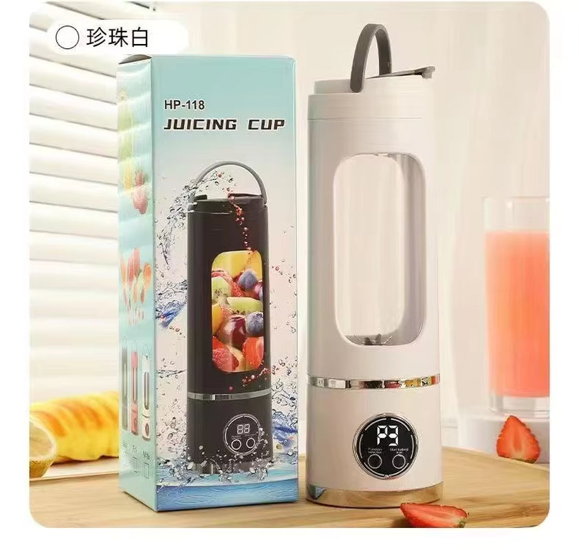 Portable Electric Juicer 450Ml 10 Blades Travel Juicer Machine Chargeable Shakes Smoothie Blenders Fresh Juice Cup Power Supply