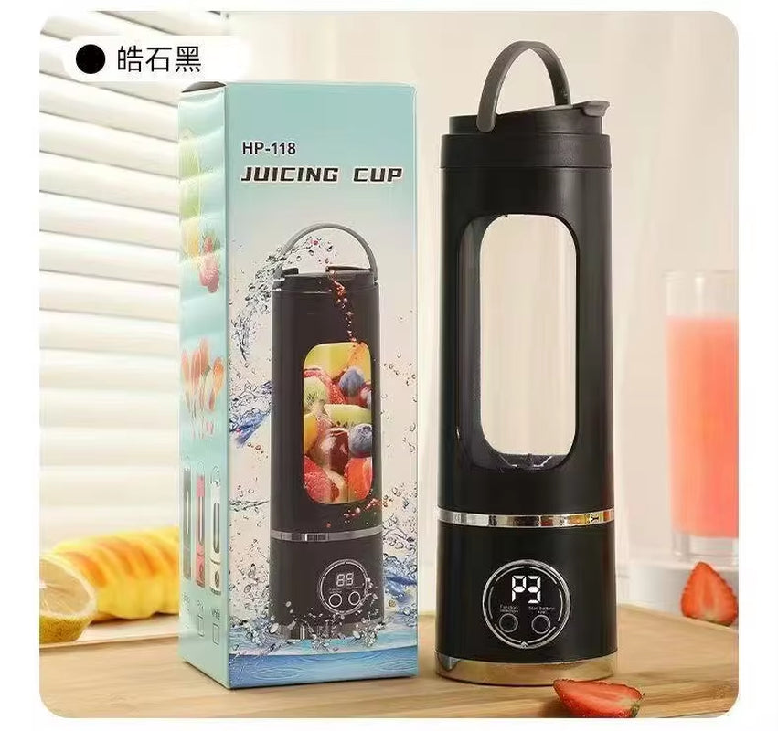 Portable Electric Juicer 450Ml 10 Blades Travel Juicer Machine Chargeable Shakes Smoothie Blenders Fresh Juice Cup Power Supply