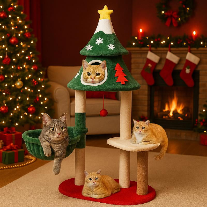 Arbol de navidad para gatitos.