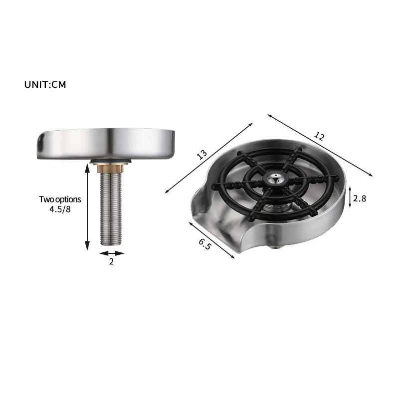 Lavadora automática niquelada de alta presión.