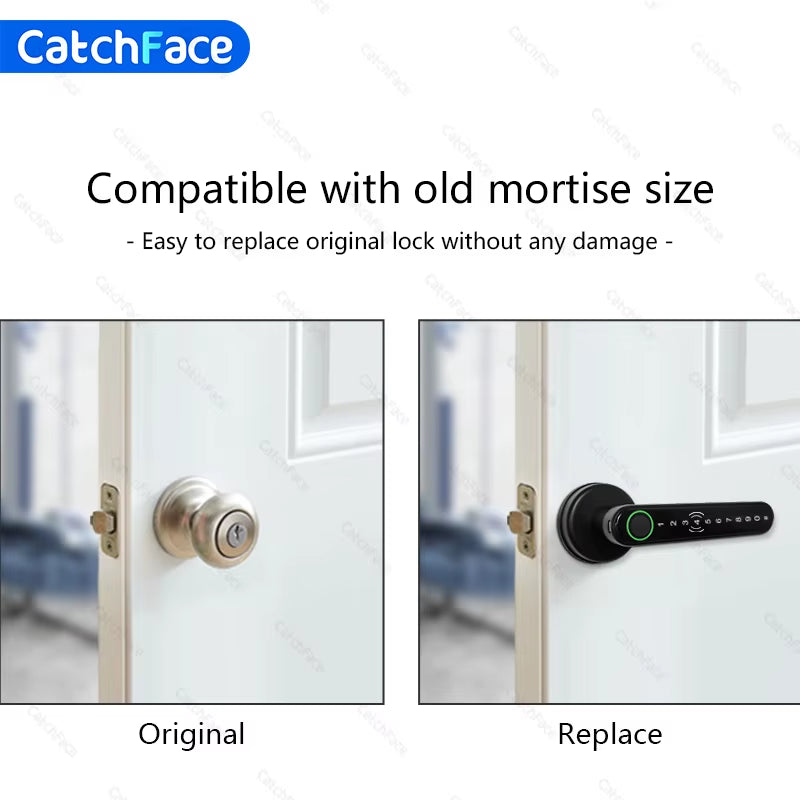 🔒✨ Cerradura Biométrica Inteligente con Huella, Código, Tarjeta y Bluetooth – Seguridad Total con Estilo Moderno