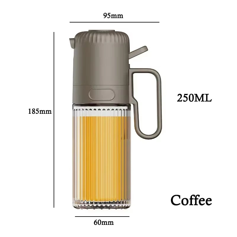 Dispenser Liquid Kitchen Bottle Bottle Kettle Creative Bottles with Oil Spray Glass Oil Vinegar Sauce Label Storage Seasoning