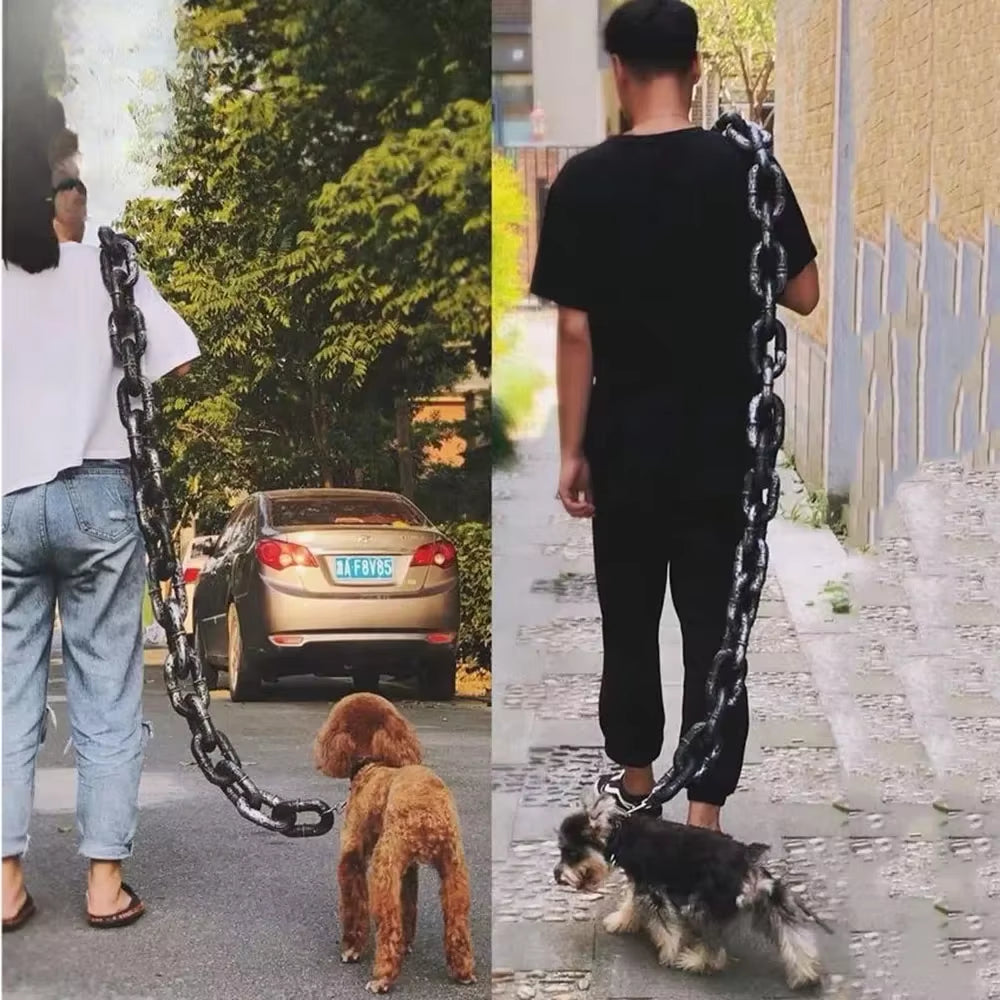 Funny Dog Leashes Plastic Simulation Life-Like Iron Chain for Medium Small Dogs Pet Puppy Cat Accessories Halloween Pet Supplies