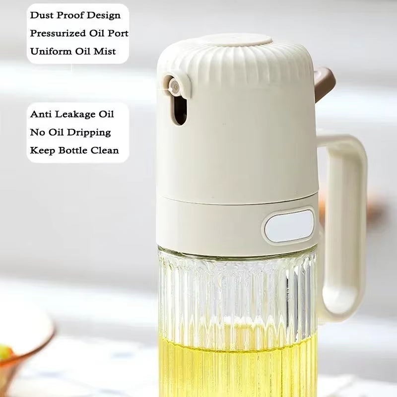 Dispenser Liquid Kitchen Bottle Bottle Kettle Creative Bottles with Oil Spray Glass Oil Vinegar Sauce Label Storage Seasoning