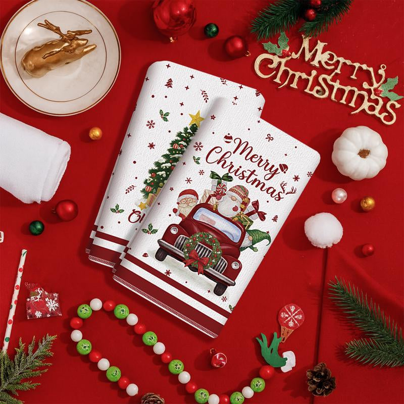 5Pcs Toalla de cocina de Navidad Toallas de cocina y paños.
