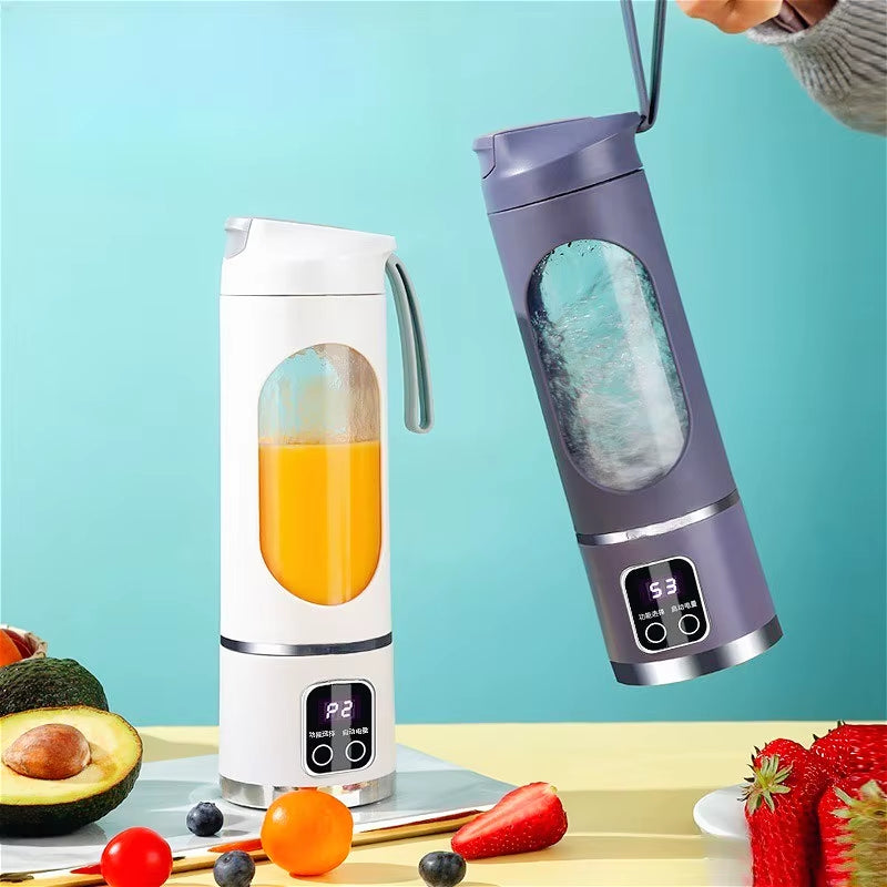 Portable Electric Juicer 450Ml 10 Blades Travel Juicer Machine Chargeable Shakes Smoothie Blenders Fresh Juice Cup Power Supply