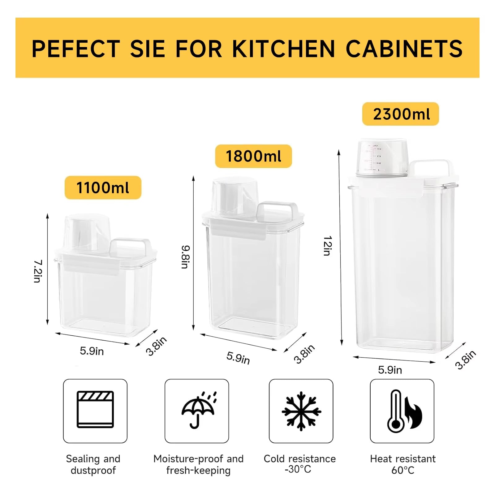 Contenedor perfectos para granos y cereales.