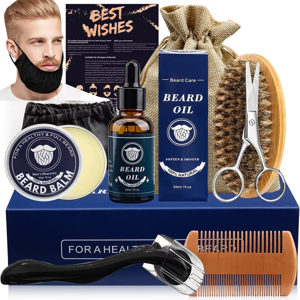 🧔✨ Kit Completo para el Cuidado de la Barba – Crecimiento, Estilo y Mantenimiento Profesional