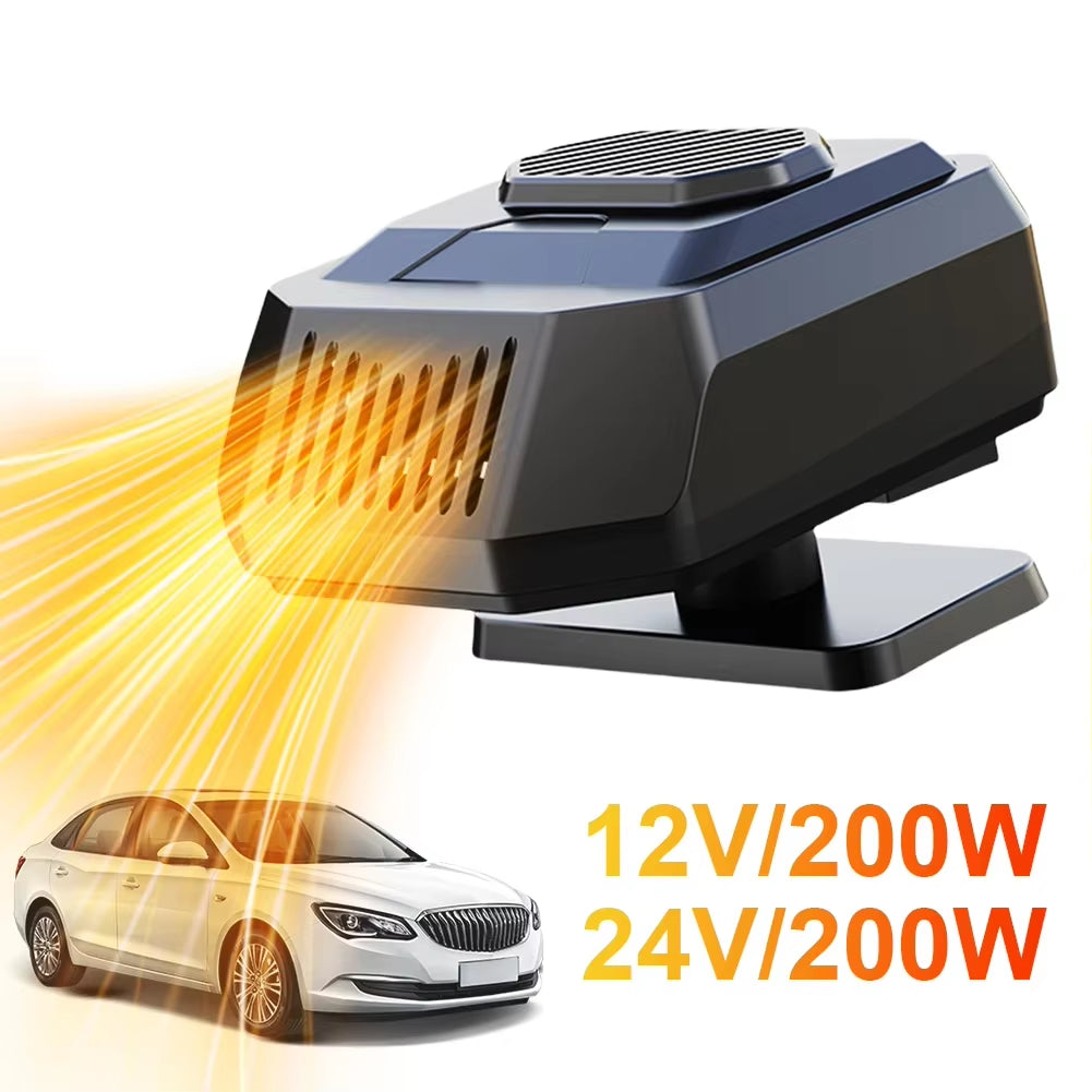 🚗🔥 Calentador Eléctrico para Coche 12V/24V – 200W con Doble Velocidad y Descongelador de Parabrisas