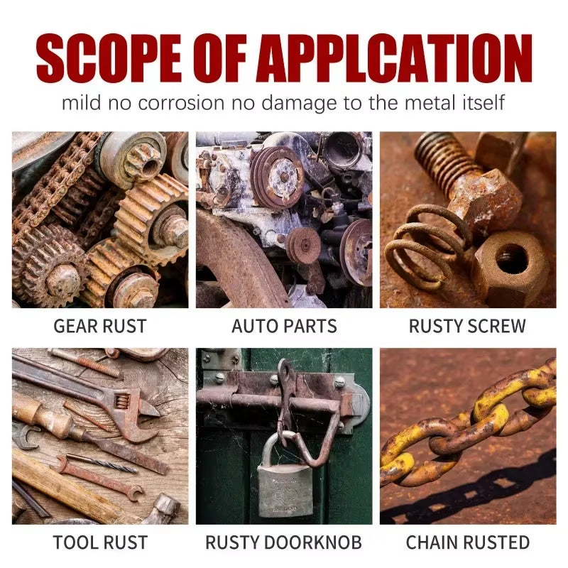 Removedor de óxido antioxidante para coche, 100g, pasta multiusos, inhibidor de óxido para chasis, convertidor, reparación, mantenimiento de superficies metálicas de hierro