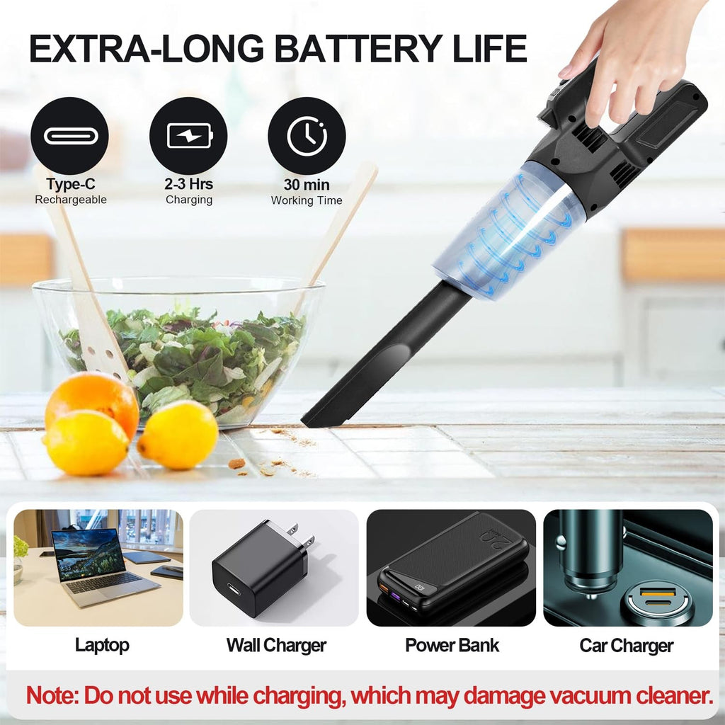 Aspiradora De Mano Inalámbrica Para Coche y hogar.