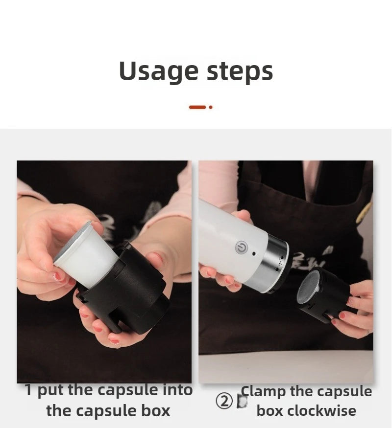 New Portable Capsule Coffee Machine American Espresso Electric Small Wireless Heated Capsule Coffee Machine Easy to Clean 2 in 1