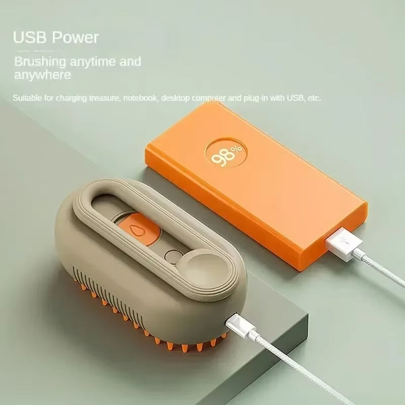 Cepillo para mascotas 3 en 1 a Vapor fácil de usar.