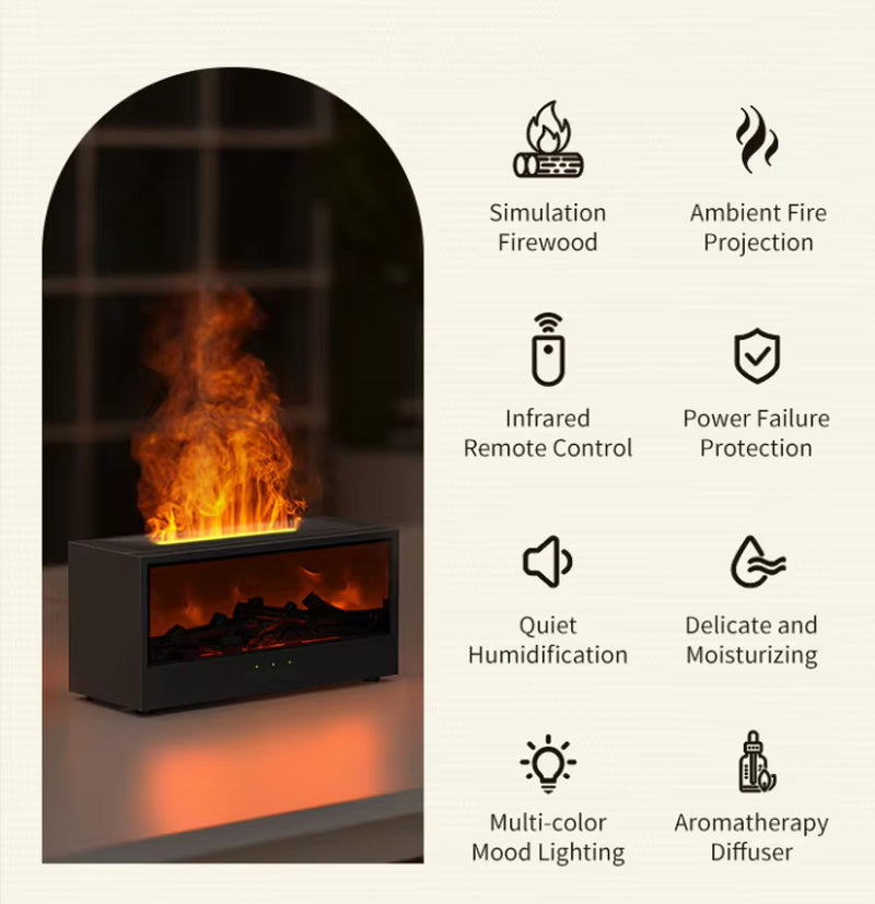 Chimenea con aromaterapia.