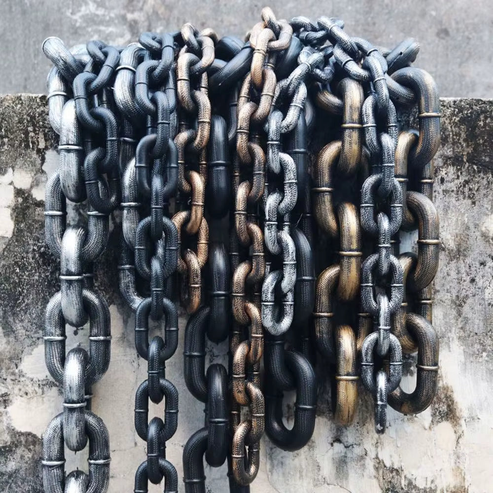 Funny Dog Leashes Plastic Simulation Life-Like Iron Chain for Medium Small Dogs Pet Puppy Cat Accessories Halloween Pet Supplies