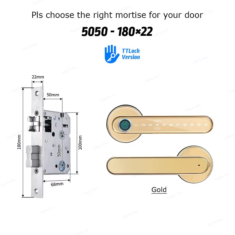 🔒✨ Cerradura Biométrica Inteligente con Huella, Código, Tarjeta y Bluetooth – Seguridad Total con Estilo Moderno