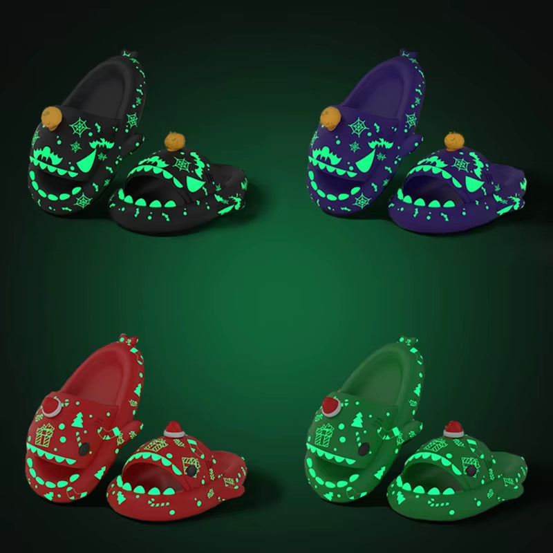 Shark Navideñas fosforescentes para la noche.