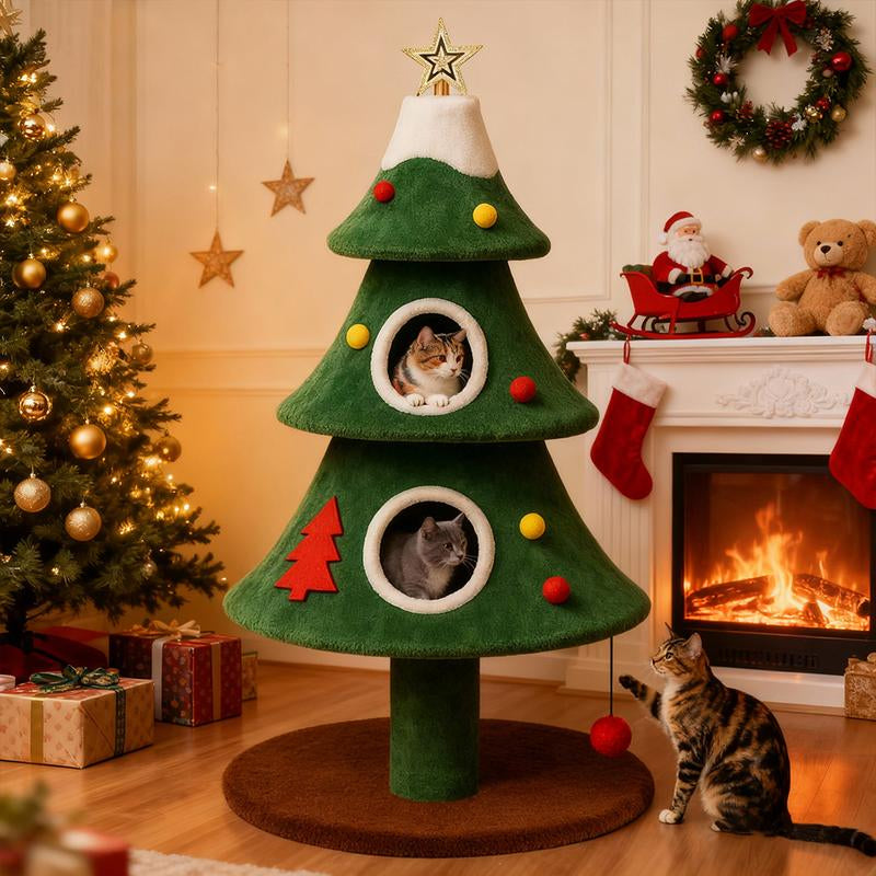 Arbol de navidad para gatitos.