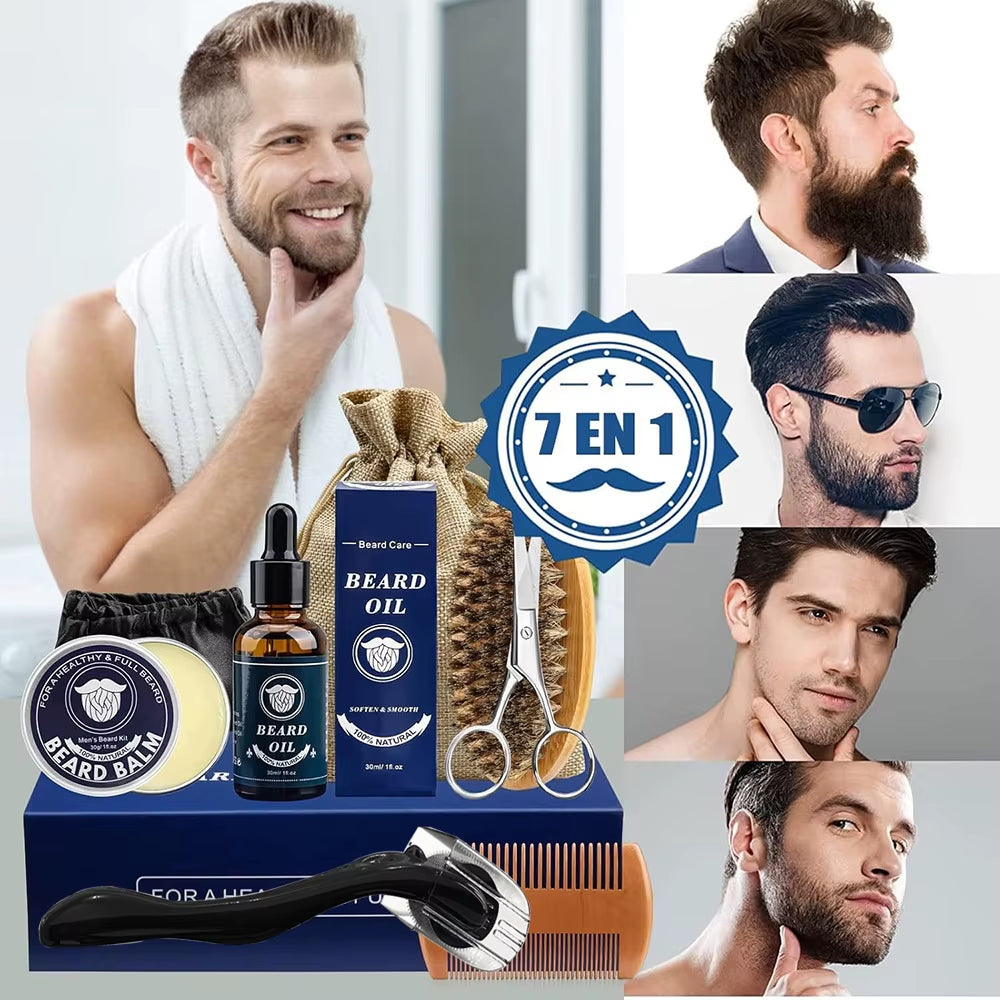 🧔✨ Kit Completo para el Cuidado de la Barba – Crecimiento, Estilo y Mantenimiento Profesional