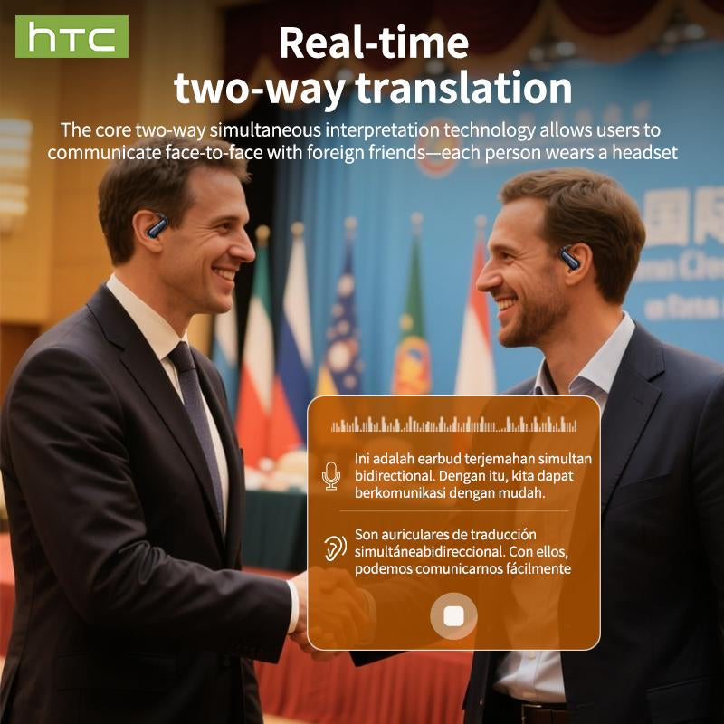 Auriculares de traducción inalámbricos.