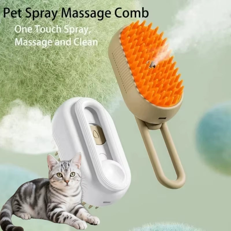 Cepillo para mascotas 3 en 1 a Vapor fácil de usar.