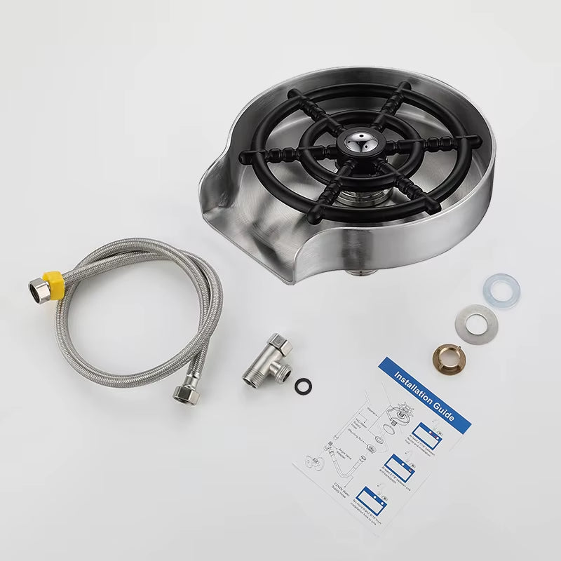 Lavadora automática niquelada de alta presión.